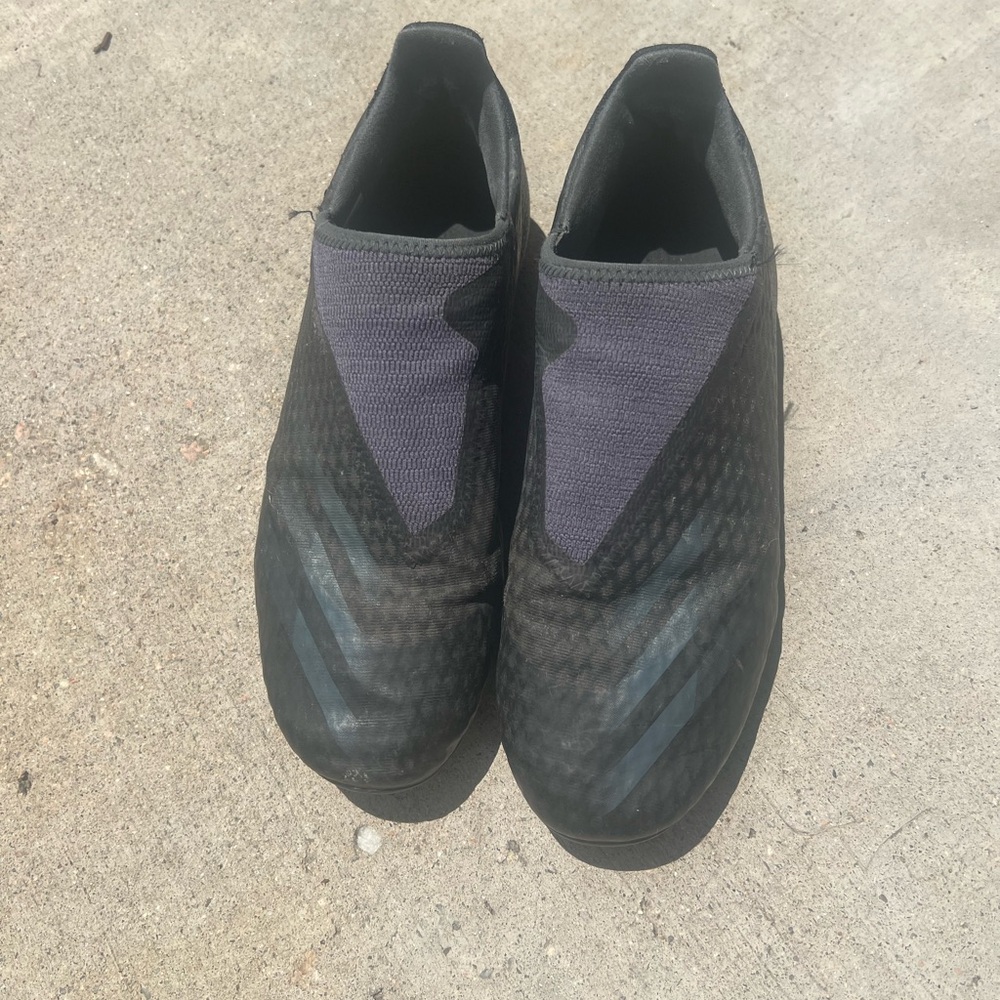 Adidas Laceless Soccer Cleats Black and Gray 7.5